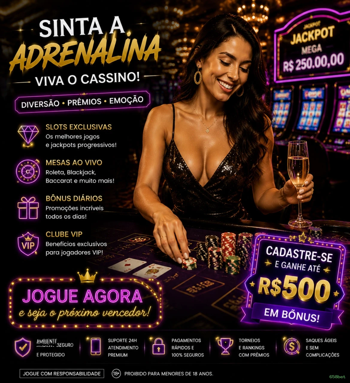 Métodos de pagamento aceitos na 658bet